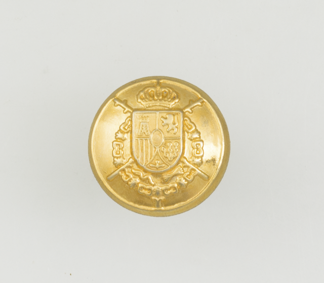 Boton metalico uniforme. Casa Real
