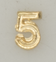Numeral pasador diario  5 ORO