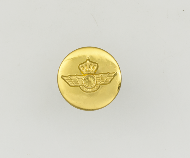 Boton metalico uniforme. Aire