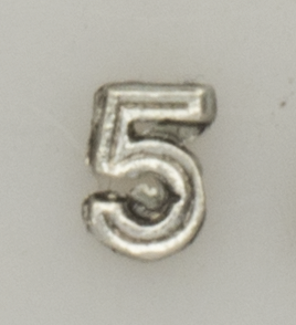 Numeral pasador diario  5 PLATA