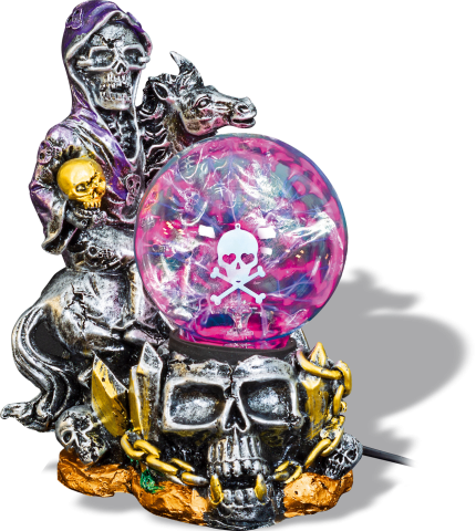 L�mpara de Plasma calavera-cadena