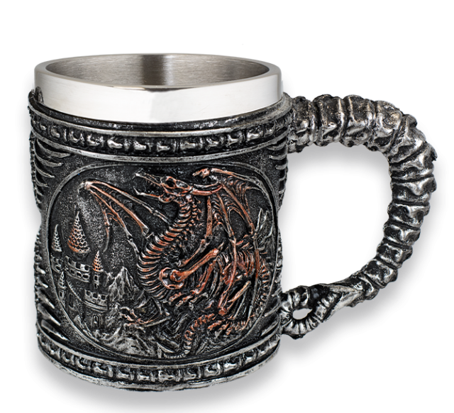 jarra resina dragones