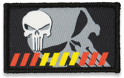 Parche calavera Espa�a 4.2 *7.0 cm con v