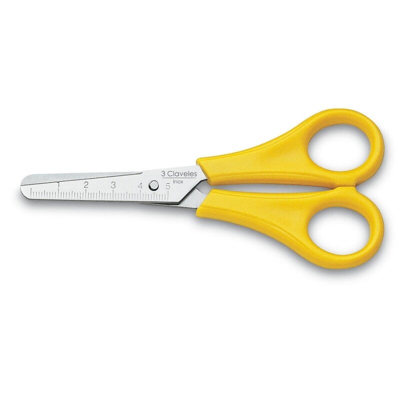 TIJERA ESCOLAR INOX. REGLA 5 pulg B 3C