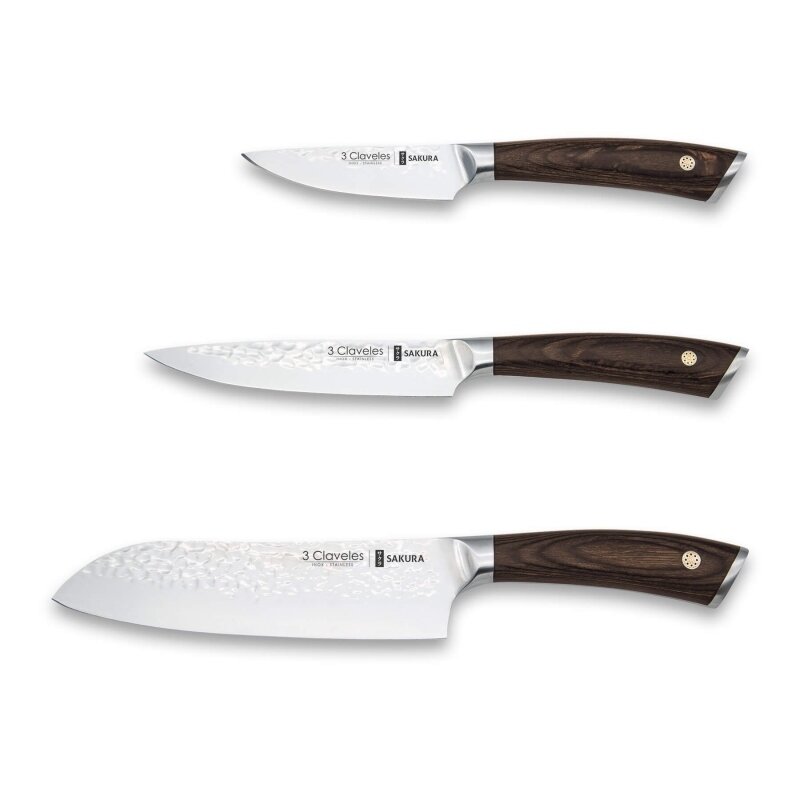SET 3 CUCHILLOS FORJADOS SAKURA E 3C