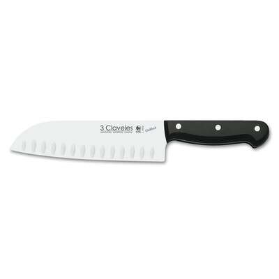 CUCHILLO SANTOKU ALVEOLADO UNIBLOCK 18 cm - 7 pulg D 3C