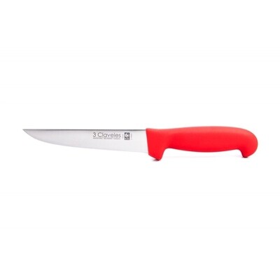 CUCHILLO DESHUESAR ANCHO POLIPROPILENO ROJO 15 cm - 6 pulg FH 3C
