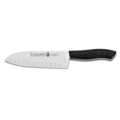 CUCHILLO SANTOKU ALVEOLADO RIOJA 18 cm - 7 pulg E 3C