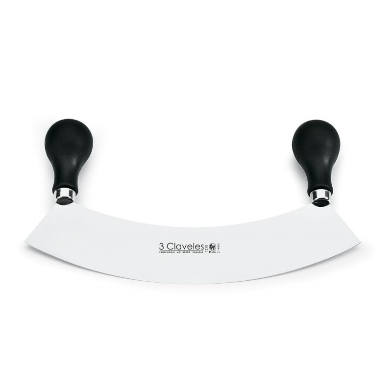CUCHILLO MEDIA-LUNA DOS MANGOS 22 cm. C 3C