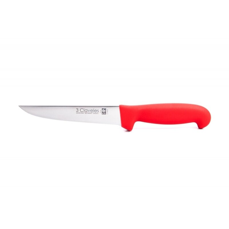 CUCHILLO DESHUESAR ANCHO POLIPROPILENO ROJO 15 cm - 6 pulg FH 3C