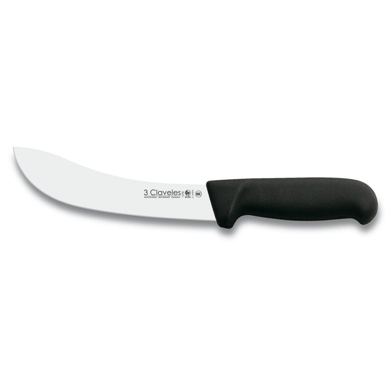 CUCHILLO DESPELLEJAR POLIPROPILENO NEGRO 18 cm - 7 pulg FH 3C