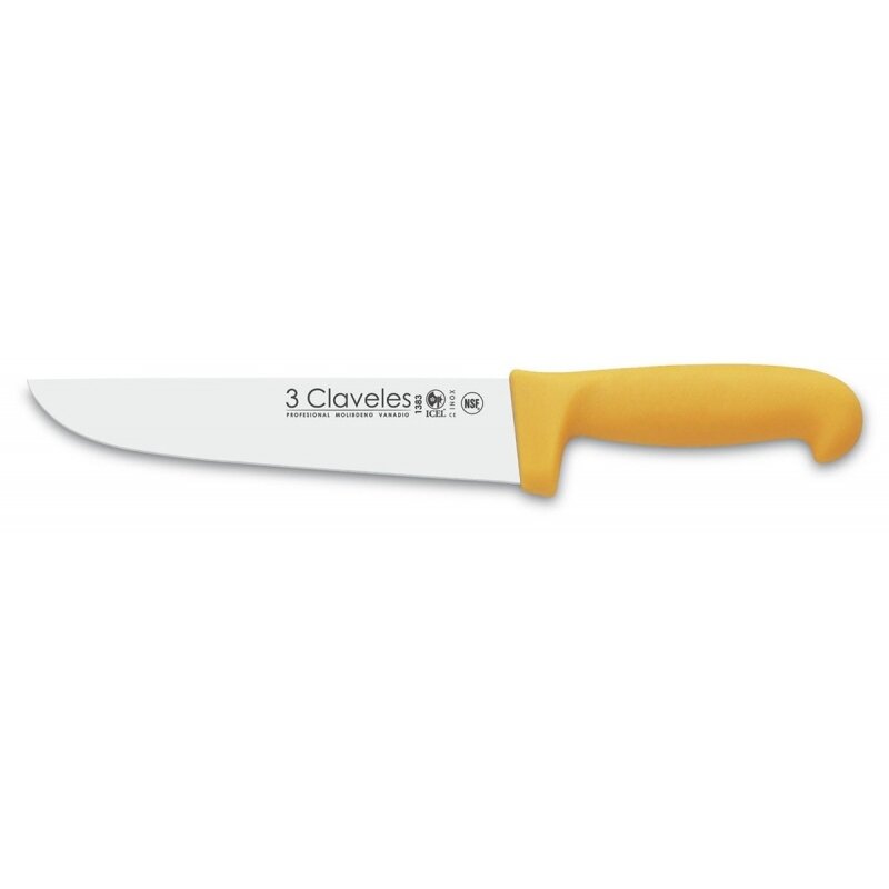 CUCHILLO CARNICERO POLIPROPILENO AMARILLO 18 cm - 7 pulg FH 3C