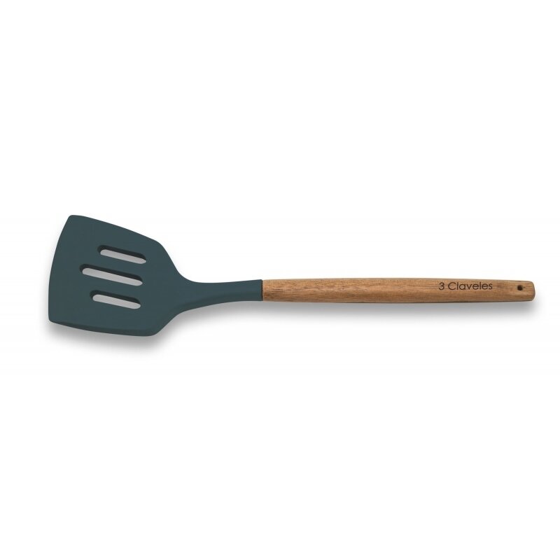 PALA FRITOS SILICONA MANGO MADERA 3C