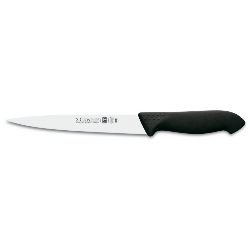 CUCHILLO FILETEAR FLEXIBLE PROFLEX NEGRO 18 cm - 7 pulg D 3C