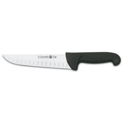 CUCHILLO CARNICERO ALVEOLADO PROFLEX NEGRO 20 cm - 8 pulg FH 3C