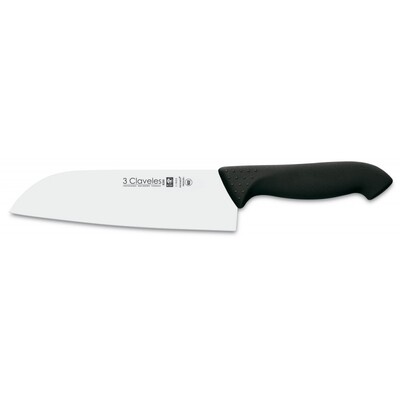 CUCHILLO COCINERO SANTOKU PROFLEX  NEGRO 18 cm - 7 pulg D 3C