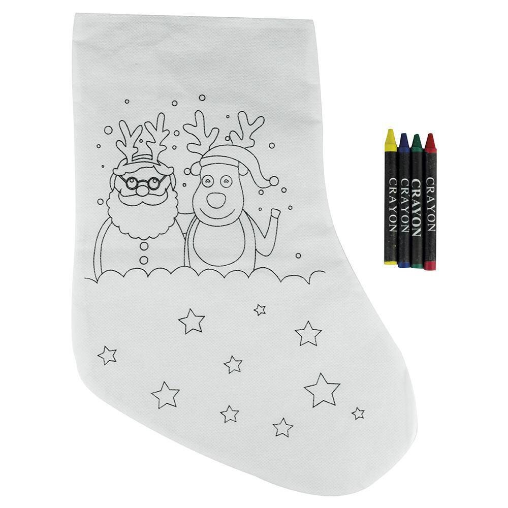 CALCETINES NAVIDAD PARA COLOREAR PAPA NOEL