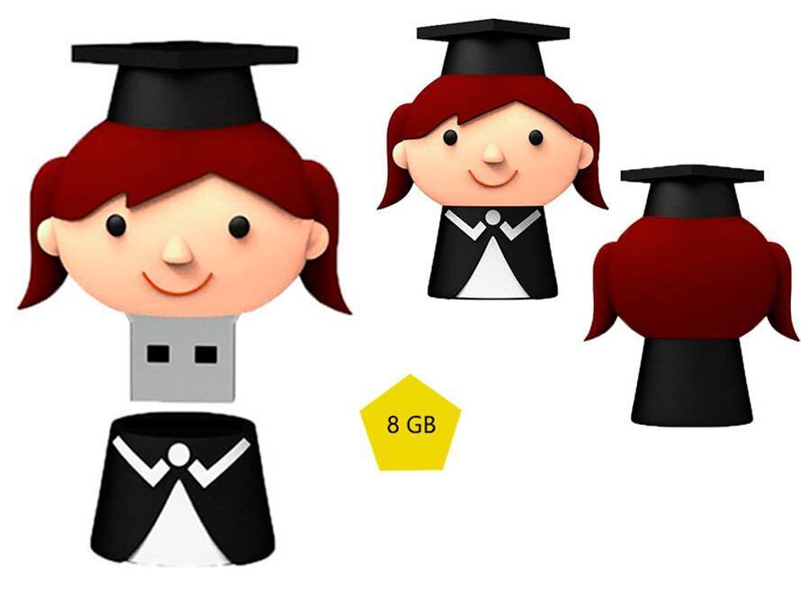 MEMORIA USB GRADUACI�N NI�A BIRRETE 8GB