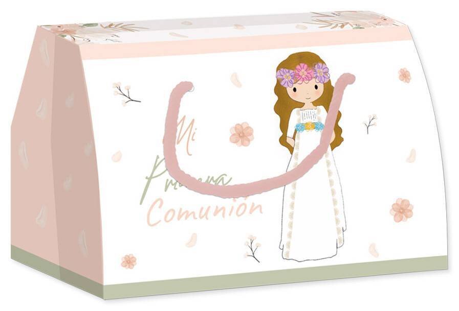 CAJA REGALO CART�N MI PRIMERA COMUNI�N NI�A