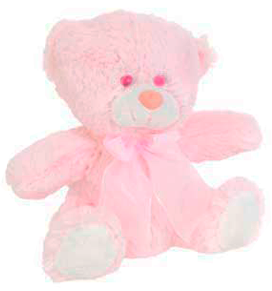 OSITO PELUCHE LAZO ROSA