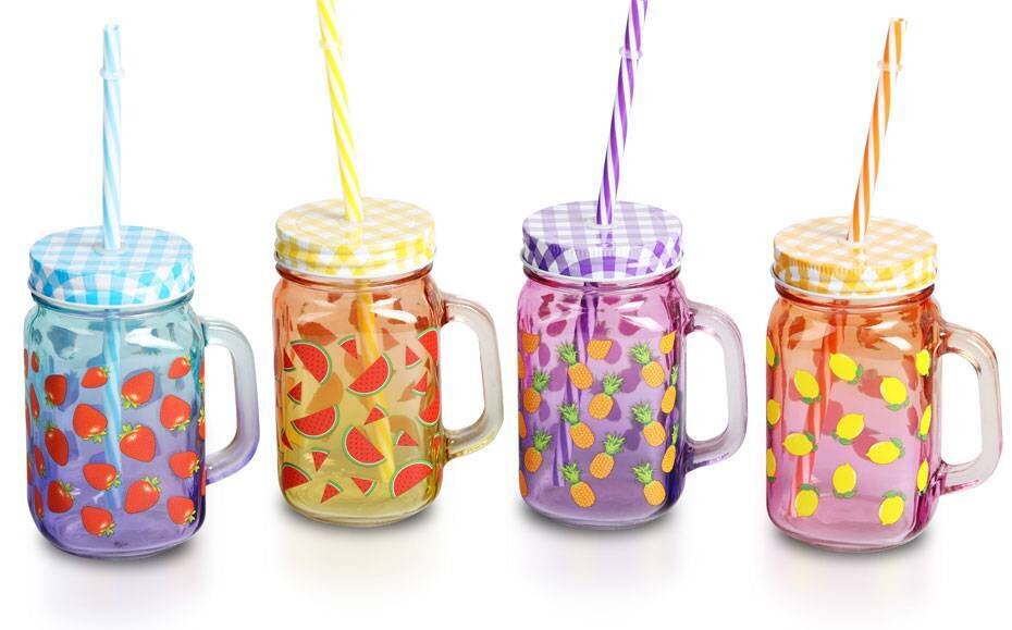 JARRA DE CRISTAL CON CA�A FRUITS VICHY