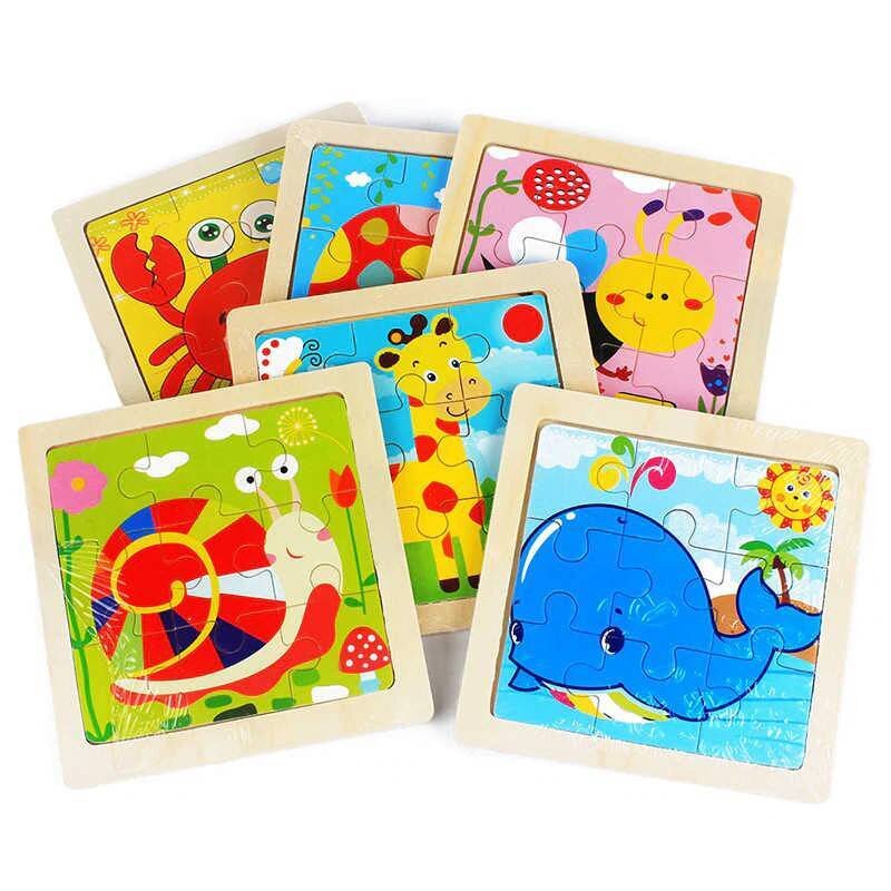PUZZLE ROMPECABEZAS MADERA INFANTIL 11X11 CM