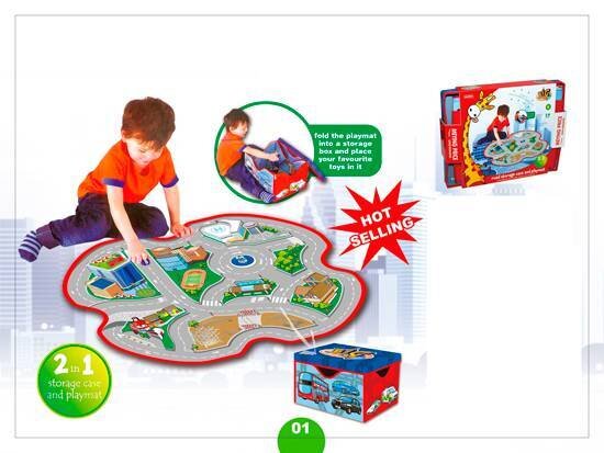 ALFOMBRA MAPA TR��FICO+CAJA ALMACENAMIENTO NI�OS