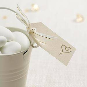 PACK DE 10 IDENTIFICADOR DE EQUIPAJE CORAZ�N MARFIL