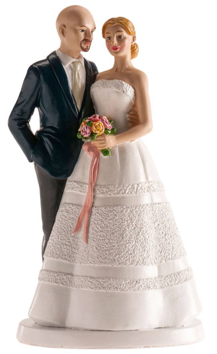 FIGURA PASTEL PAREJA BODA 18 cm