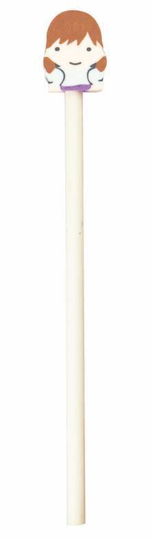 L�PIZ MADERA COMUNI�N NI�A CON BORRADOR