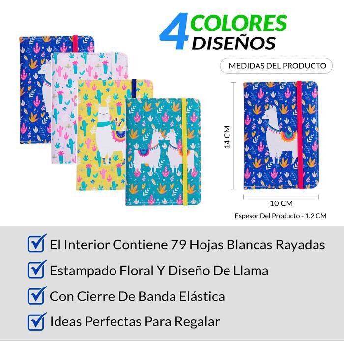 LIBRETA LLAMAS CON CIERRE DE BANDA EL�STICA