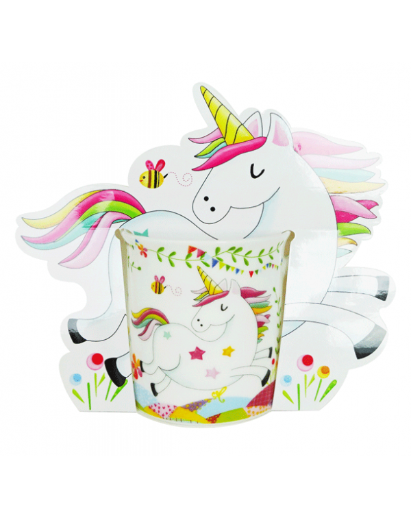 TAZA UNICORNIO PRESENTADA EN BOLSA DE REGALO