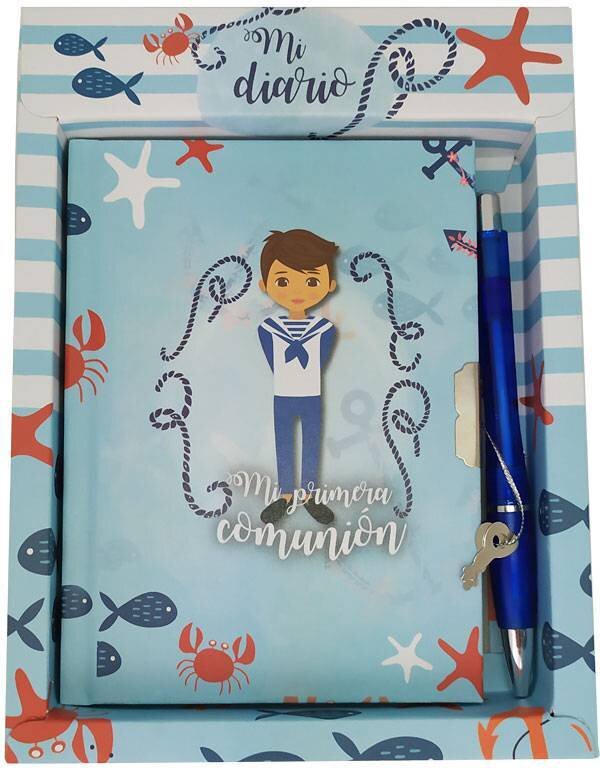 SET DIARIO Y BOL͍GRAFO MI PRIMERA COMUNI�N NI�O