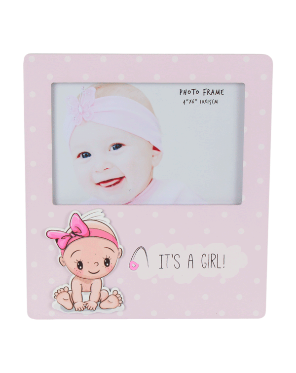 PORTAFOTOS IT'S A GIRL MADERA