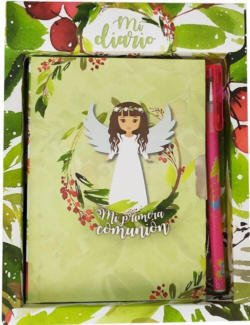 SET DIARIO Y BOL͍GRAFO MI PRIMERA COMUNI�N NI�A
