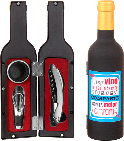 SET DE 3 PIEZAS DE VINO LAS MEJORES COSAS