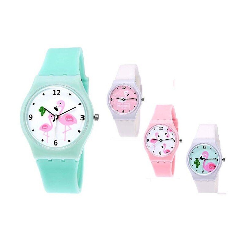 RELOJ ESFERA FLAMENCOS SILICONA