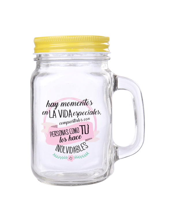JARRA CRISTAL CON CA�A MOMENTOS ESPECIALES
