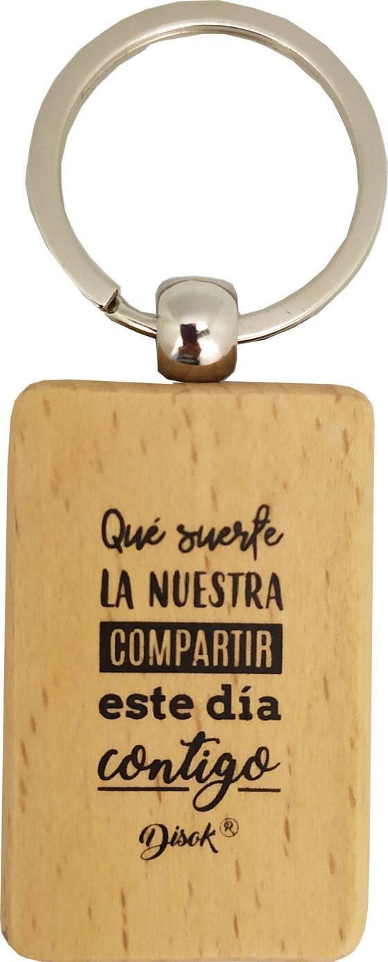 LLAVERO MADERA SUERTE LA NUESTRA
