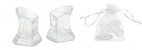 SET 2 PROTECTORES DE TACA�N EN BOLSA ORGANZA - M