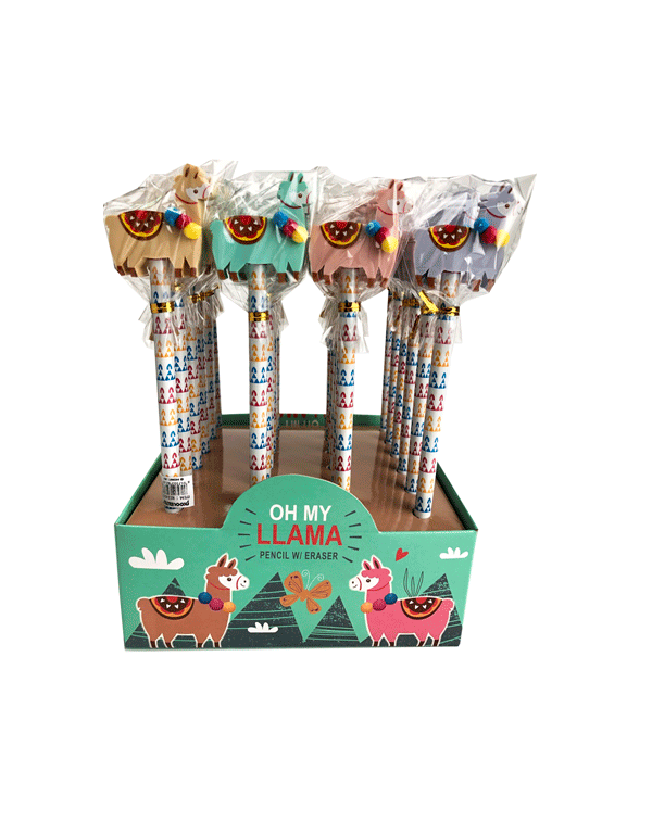 LOTE 24 L�PICES DE MADERA CON BORRADOR LLAMAS