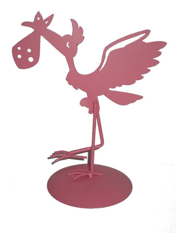 FIGURA PASTEL MET�LICA CIG�E�A ROSA