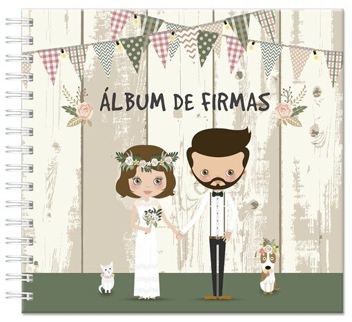 �LBUM DE FIRMAS NOVIOS RETRO