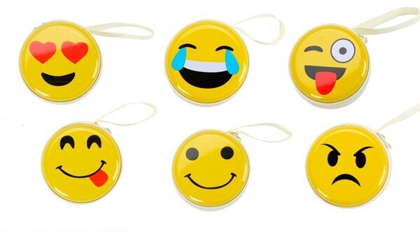 CAJITA MET�LICA PARA AURICULARES Y MONEDERO EMOJI