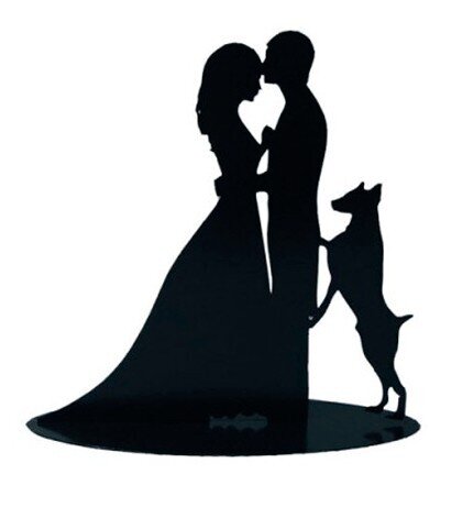 FIGURA PASTEL MET�LICA PERRO