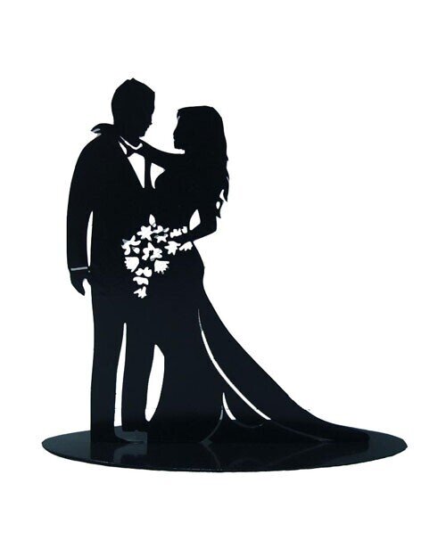 FIGURA PASTEL MET�LICA ENAMORADOS