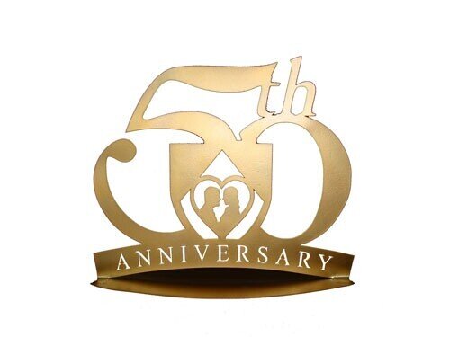 FIGURA PASTEL MET�LICA  50 ANIVERSARIO