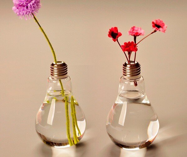 BOMBILLA DE CRISTAL DECORATIVA CON CA�A