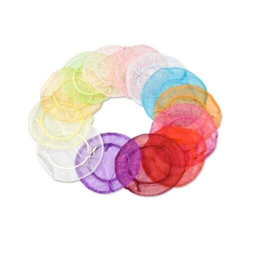 BOLSA DE ORGANZA REDONDA 22 CM MARFIL