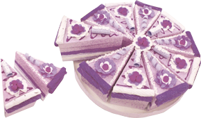 SET 10 CAJAS PORCI�N PASTELITO + DISPLAY LILA